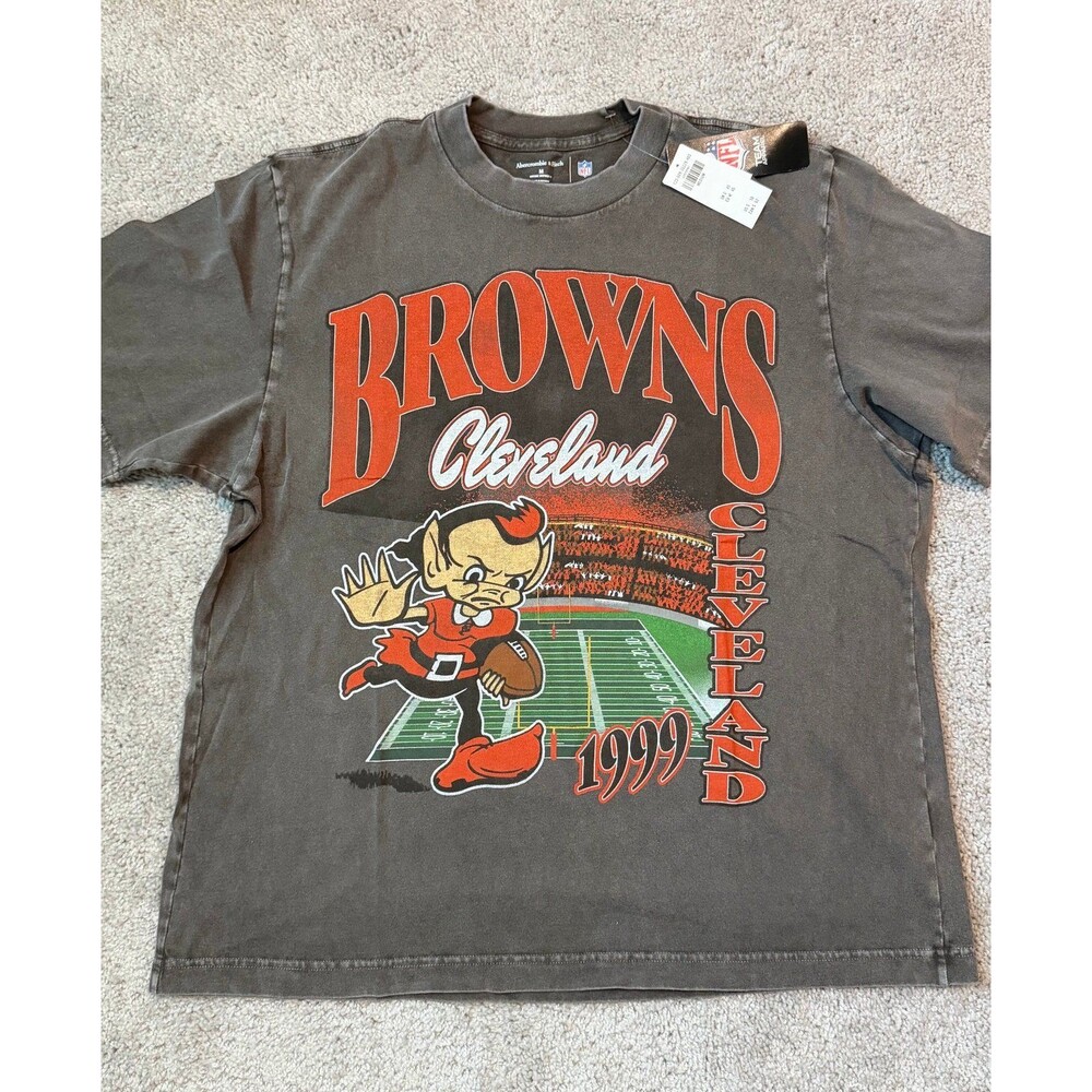 Cleveland Browns NFL Football x Abercrombie & Fitch Graphic Tee Medium NWT